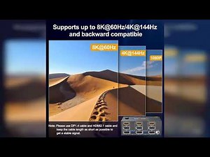 Review: 8K@60Hz HDMI2.1 Displayport KVM Switch 3 Monitors 2 Computers 4K@144Hz Triple Monitor ...