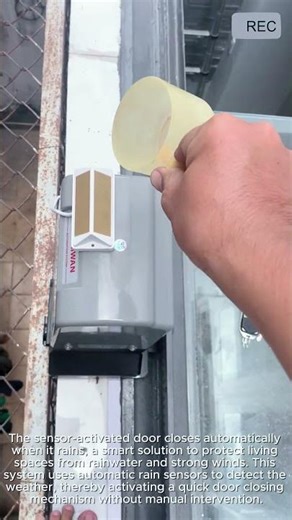 Rain Sensor Door Automatically Closes #video #viral #creative #technology #machine