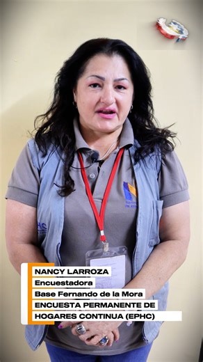 INE Paraguay on Instagram: "Nancy Larroza es otra de las encuestadoras del INE, de la base Fernando de la Mora, que trabaja en campo en la Encuesta Permanente de Hogares Continua (EPHC). Ella y los demás encuestadores portan un carnet con código QR que te permitirá verificar sus datos en la página web del INE. Recibir a los equipos y brindar tus datos ayudar a tener estadísticas actualizadas sobre condiciones de vida, que sirven de base para la formulación de políticas públicas basadas en eviden