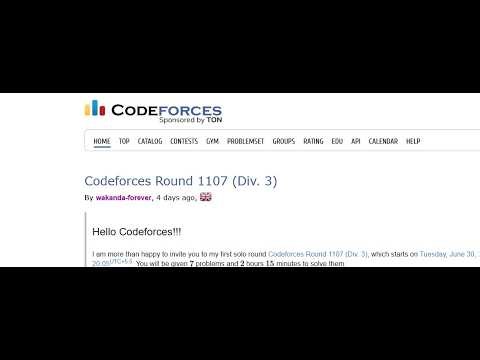 Codeforces Round 1107 (Div. 3) Live solution
