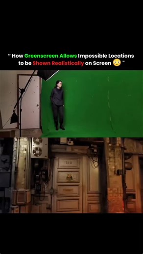x on Instagram: "Greenscreen technology allows filmmakers to place actors and objects in any environment without physically being there. Actors perform in front of a solid green screen, which is later replaced with digital scenery using specialized software. This process lets directors create impossible landscapes, futuristic cities, or dangerous locations safely. Lighting, perspective, and shadows are carefully matched to make the scene appear real. Post production merges live action with compu