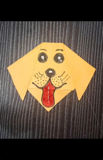 #EASIEST CUTE DOG ORIGAMI EVER🐶❤️✨️😊