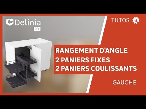 🔨TUTO -Comment installer un rangement extractible 4 paniers pour meuble d'angle DELINIA iD (gauche)?