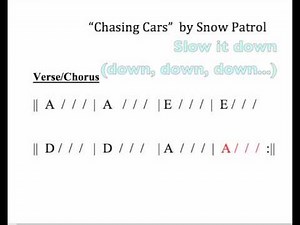 "Chasing Cars" moving chord chart