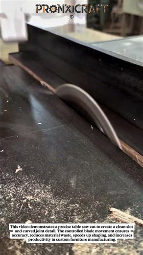 Precision Table Saw Joinery Cut | Clean Slot & Curve Woodworking Technique