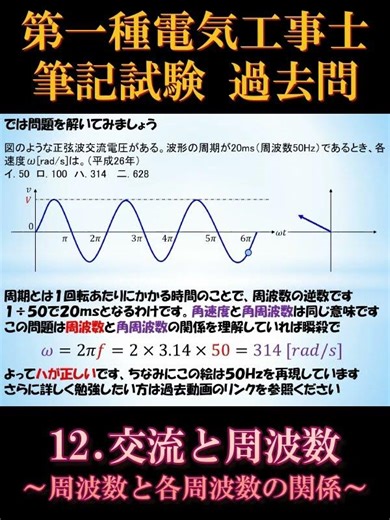 [First-Class Electrician's License] Written Exam 12-4. AC and Frequency ~Relationship between Fre...