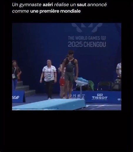 MEDIASPORT on Instagram: "Aux World Games 2025 en Chine, le gymnaste azéri Tofig Aliyev a marqué la discipline en réalisant le tout premier full-full-full jamais validé en compétition, un triple salto arrière avec un tour complet à chaque rotation. Un mouvement extrême considéré comme l’un des plus difficiles et désormais inscrit comme une véritable première mondiale #gym #gymlife #gymtime #gymnastics"