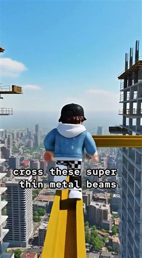 99% Fail This Jump! 😱 Roblox City Roof Obby #Shorts #RobloxTrend