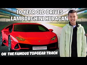 10 Year-Old Drives a LAMBORGHINI HURACÁN on TopGear Track! 😱🔥 | Ollie The Car Kid x Everyman Driving