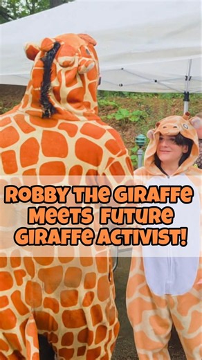 Robby the Giraffe Meets young activist giraffe!