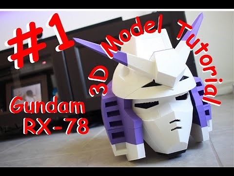 Gundam RX-78 Helmet 3D Model Tutorial Part 1