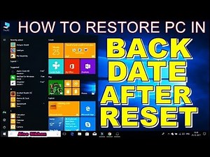 '' How To Rstore PC in Back Date After Reset '' By - Aise Sikhen