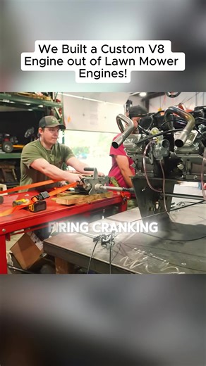 We Built a Custom V8 Engine out of Lawn Mower Engines! | V8 Engine
