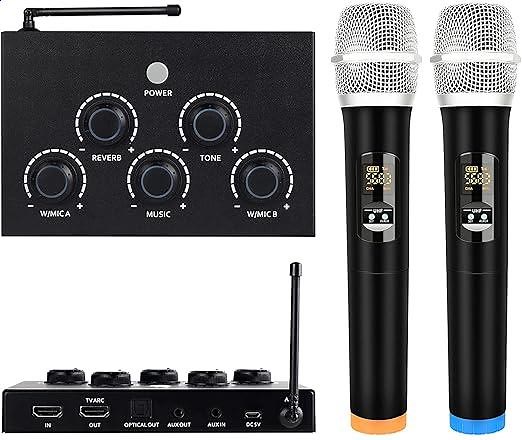 DIGITNOW Karaoke Portable Systems with Dual UHF Wireless Mic