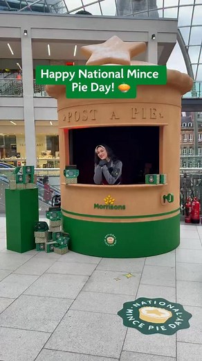 6.4K views · 138 reactions | Come and celebrate National Mince Pie Day with us! Find us at Leeds Trinity Shopping Centre and post a free mince pie to your loved one 不 Who will you be posting your mince pie to?  #nationalmincepieday | Morrisons | Facebook
