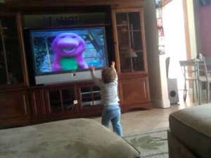Kelsey Dancing with Barney - If your happy and you know it