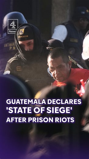 Guatemala has declared a 30-day nationwide state of siege on Sunday, after security forces freed dozens of prison guards held hostage by inmates, ending a weekend of gang violence that left at least seven police officers dead and another 10 injured. #Guatemala #SouthAmerica #Prison #Police #Channel4News | Channel 4 News