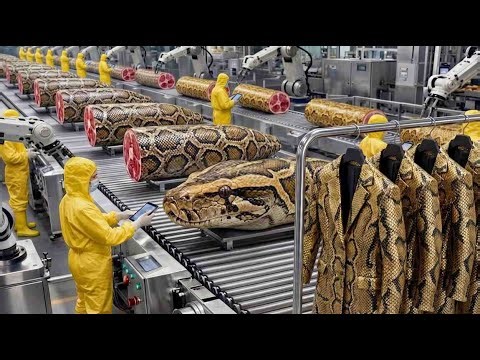 Inside a Modern Python Meat Factory | From Snake Meat to Luxury Snake Jackets