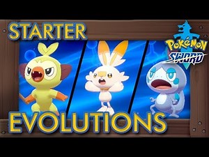 Pokémon Sword & Shield - All Starter Evolutions + Shiny Evolutions