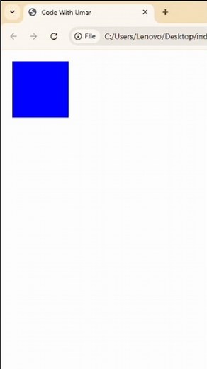create a box using html and css