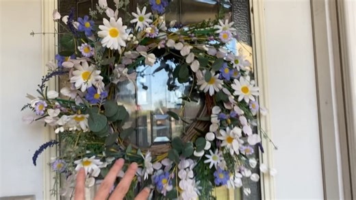 Watch Real life view of wreath on door to view sizing on Amazon Live