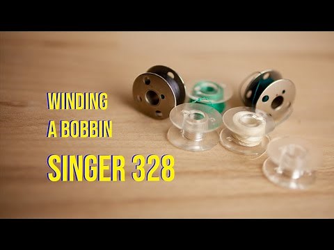 Winding a bobbin on a Singer 328