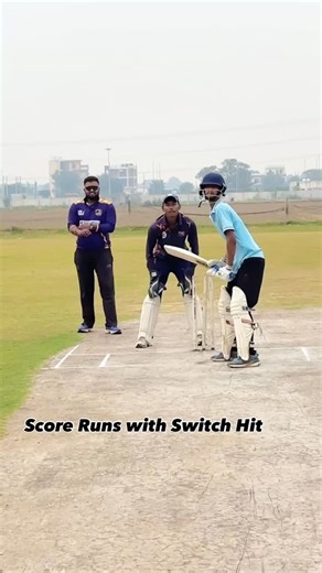 Score runs with switch hit #cricket | Rahul Kumar