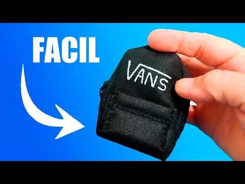 DIY Como Hacer Mini MOCHILA 🤑 Manualidades en Miniatura 🎒 MINI Mochila Llavero