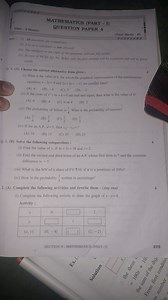 MATHEMATICS (PART - I)GUESTION PAPER 4Time : 2 Hours|Total M... | Filo