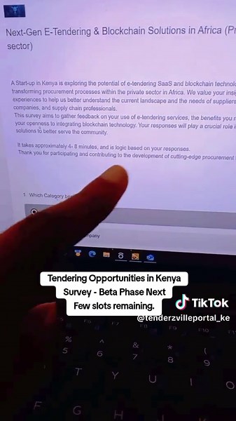 Tendering Opportunities in Kenya: Join the Survey