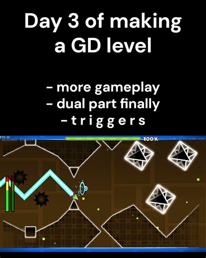 Day 3 of making a GD level using the Unity song [MUSIC: TheFatRat]