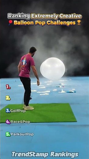 Ranking Extremely Creative Balloon Pop Challenges🎈💥#viralmoments