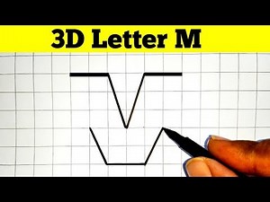 3D Drawing M Step By Step || 3D Trick || Easy Drawing