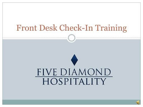 Hotel Front Desk Check In Training