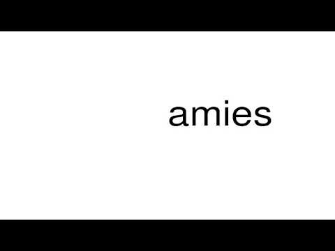How to pronounce amies