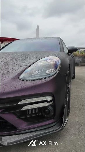 Porsche Panamera - Ultra Matte Black Purple 超亚黑幻紫 | Vinyl Car Wrap
