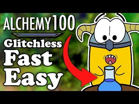 Fastest Way to ALCHEMY 100 in Skyrim at the Start of the Game Without Glitches