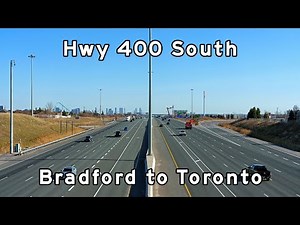Ontario Highway 400 South - Bradford to Toronto - April, 2025