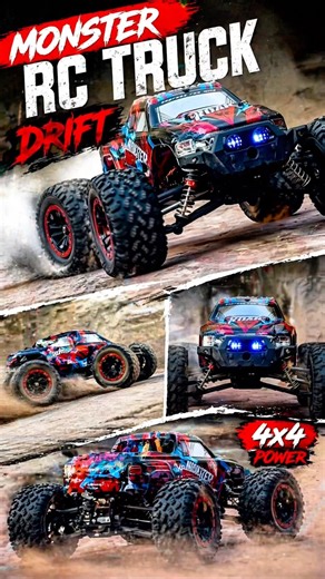 MONSTER RC TRUCK DRIFT 😱 4x4 POWER DESTROYS EVERYTHING! #viralshorts