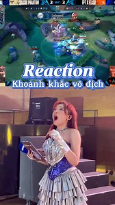 Reaction trận chung kết trong mơ!! 💙🔥 #lienquanmobile #saigonphantom #teamflash #mcphuongthao | MC Phương Thảo