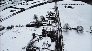 UK: Drone Video Of Snow Covered Lancashire