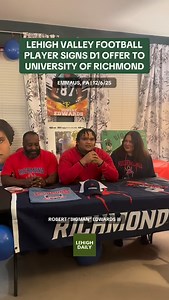 8.8K views · 504 reactions | Local football player and Defensive Edge Robert “Bigman” Edwards III officially signed his D1 offer to the University of Richmond on Saturday, December 6th surrounded by friends and family. Read the full story on the LehighDaily website #lehighvalley #lehighvalleypa #football | Lehigh Daily | Facebook