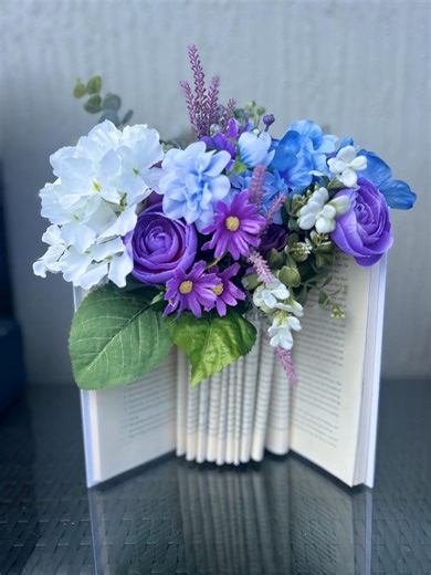 Handcrafted Floral Book Vases - Etsy