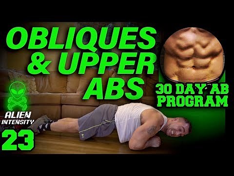 Upper Abs & Obliques Workout At Home | 30 Days to Six Pack Abs for Beginner to Advanced Day 23