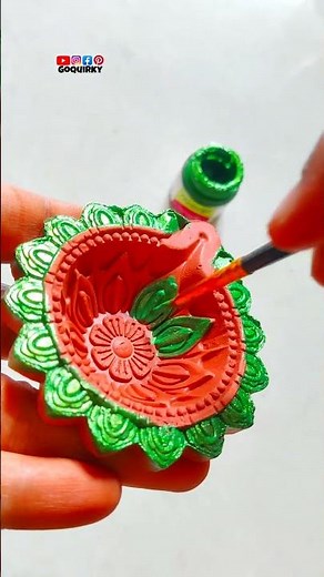 Diya Painting at home | Diwali Special #diyapainting #shorts #youtubeshorts #diwalidecoration