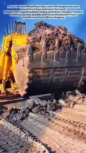 INSANE Bucket Wheel Excavator at Work |#shorts #excavator