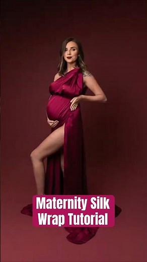 Maternity photoshoot silk wrap tutorial - simple & Stunning! Full video on our channel.