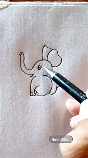25K views · 154 reactions | How to Draw an Elephant Using Number 3 ♥️ #art #drawing #easydrawing #dessin #dessinsfaciles #فن #رسم #رسم_سهل | Hanif Uddin | Facebook