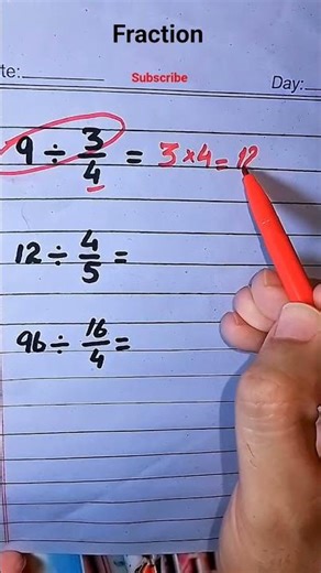 Easy Math Trick | Divide Fraction #maths #mathstricks #education #shorts