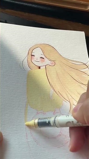 Draw a Dress in Spring Breeze with Acrylic Pens